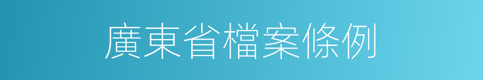 廣東省檔案條例的同義詞