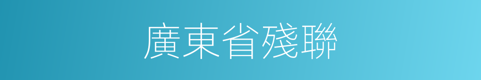 廣東省殘聯的同義詞
