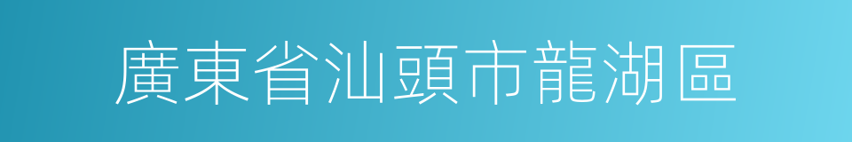 廣東省汕頭市龍湖區的同義詞