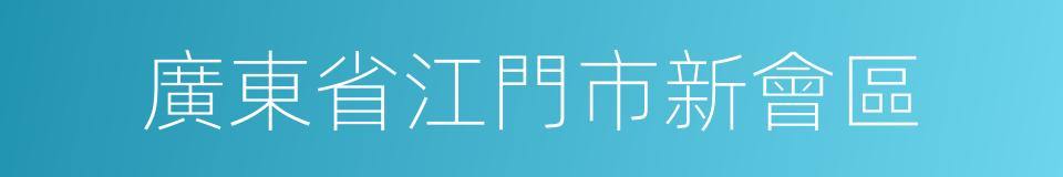 廣東省江門市新會區的同義詞