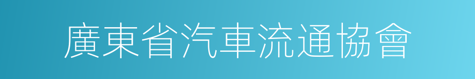 廣東省汽車流通協會的同義詞