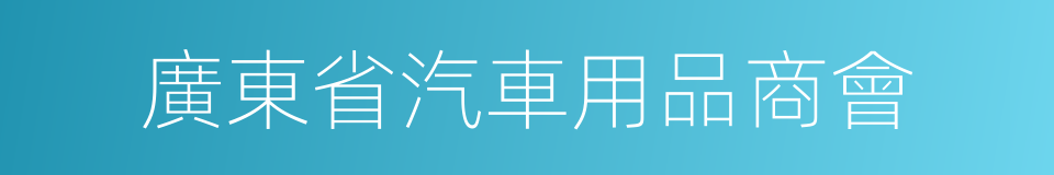 廣東省汽車用品商會的同義詞