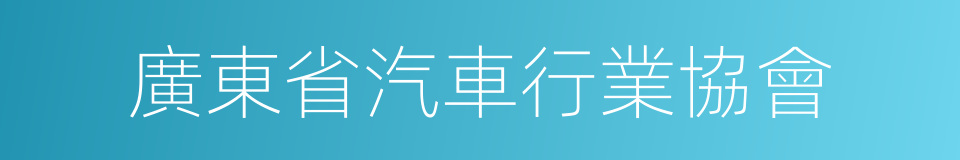 廣東省汽車行業協會的同義詞