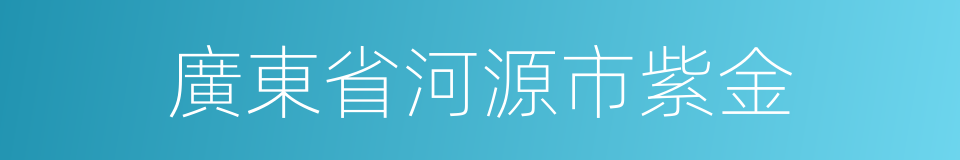 廣東省河源市紫金的同義詞