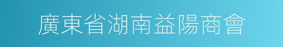 廣東省湖南益陽商會的同義詞