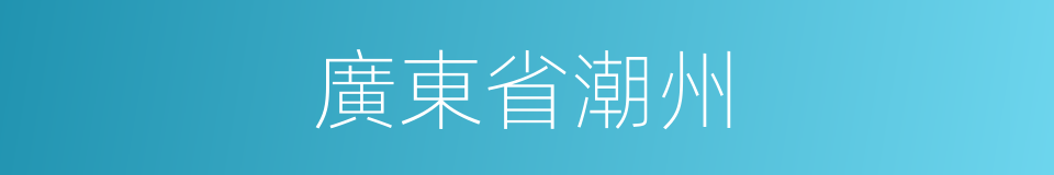 廣東省潮州的同義詞