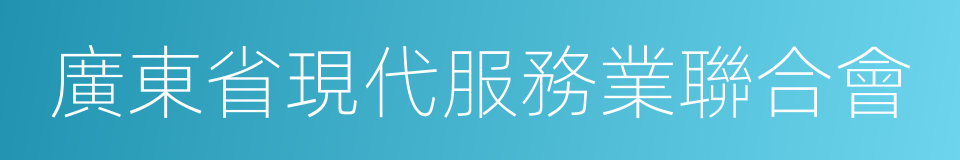 廣東省現代服務業聯合會的同義詞