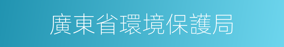 廣東省環境保護局的同義詞