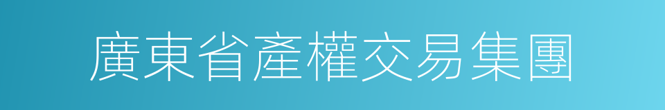 廣東省產權交易集團的同義詞