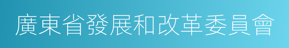 廣東省發展和改革委員會的同義詞