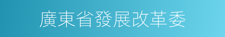 廣東省發展改革委的同義詞