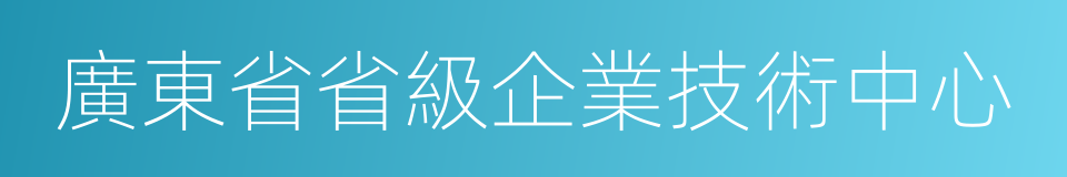 廣東省省級企業技術中心的同義詞