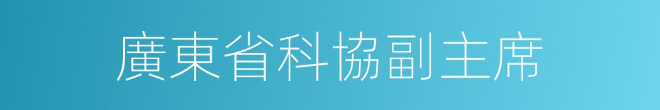 廣東省科協副主席的同義詞
