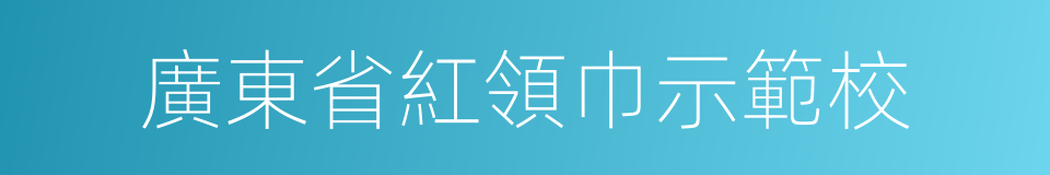 廣東省紅領巾示範校的同義詞