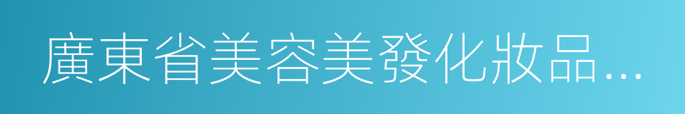 廣東省美容美發化妝品行業協會的同義詞