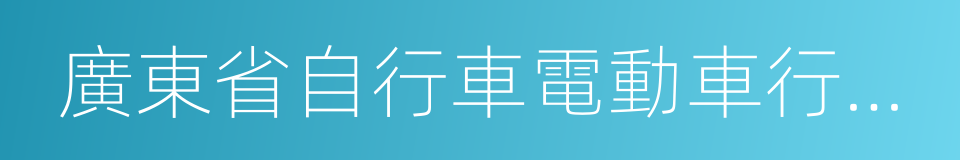 廣東省自行車電動車行業協會的同義詞