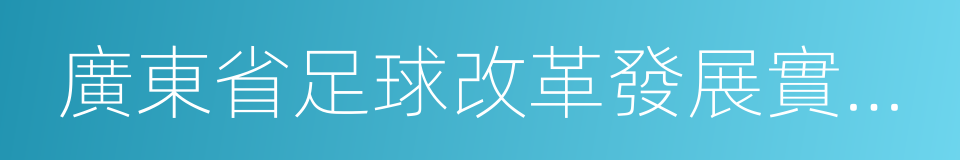 廣東省足球改革發展實施意見的同義詞