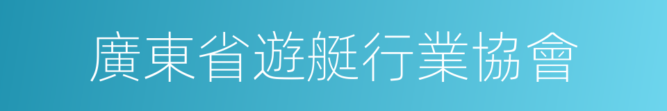 廣東省遊艇行業協會的同義詞