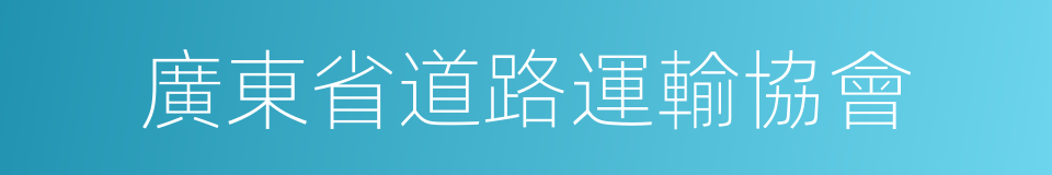 廣東省道路運輸協會的同義詞