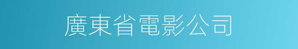 廣東省電影公司的同義詞