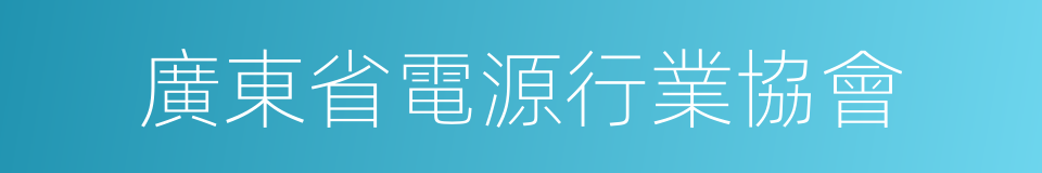 廣東省電源行業協會的同義詞