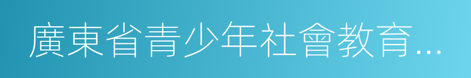 廣東省青少年社會教育發展藍皮書的同義詞