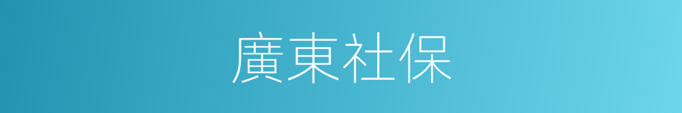 廣東社保的同義詞