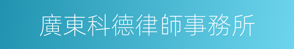 廣東科德律師事務所的同義詞