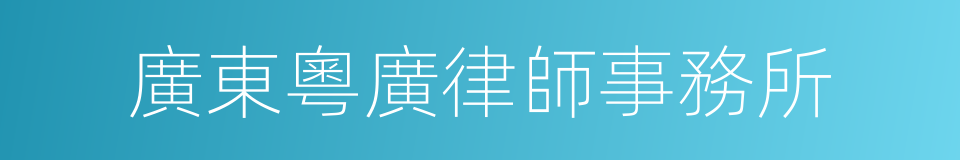 廣東粵廣律師事務所的同義詞