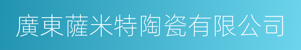 廣東薩米特陶瓷有限公司的意思