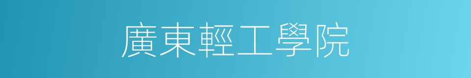 廣東輕工學院的同義詞