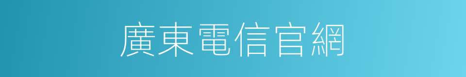 廣東電信官網的同義詞