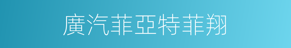 廣汽菲亞特菲翔的同義詞