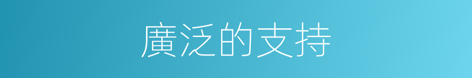 廣泛的支持的同義詞