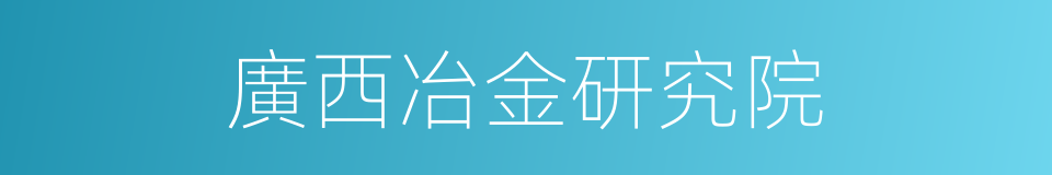 廣西冶金研究院的同義詞