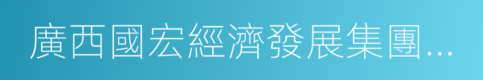 廣西國宏經濟發展集團有限公司的同義詞