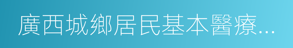 廣西城鄉居民基本醫療保險暫行辦法的同義詞