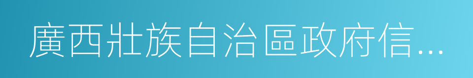 廣西壯族自治區政府信息公開統一平台的同義詞