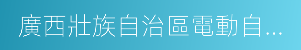 廣西壯族自治區電動自行車注冊登記目錄的同義詞