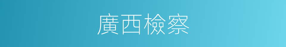 廣西檢察的同義詞