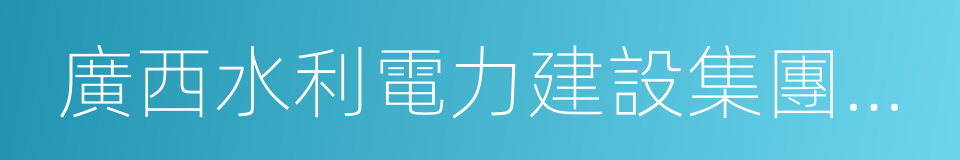 廣西水利電力建設集團有限公司的同義詞