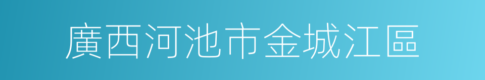 廣西河池市金城江區的同義詞