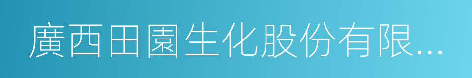 廣西田園生化股份有限公司的同義詞