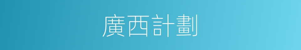 廣西計劃的同義詞