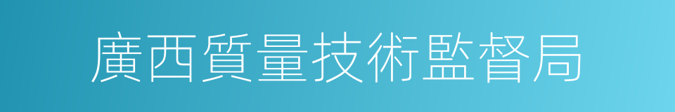 廣西質量技術監督局的同義詞