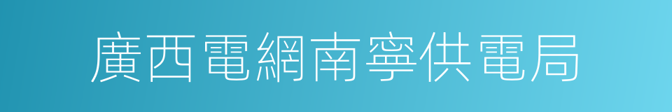 廣西電網南寧供電局的同義詞