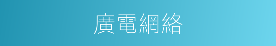 廣電網絡的同義詞