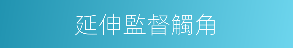 延伸監督觸角的同義詞