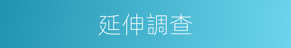 延伸調查的同義詞