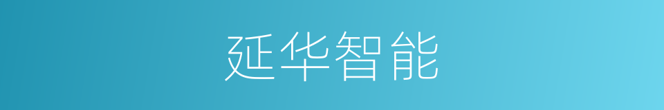 延华智能的同义词